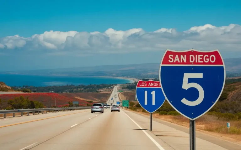 Scenic view of the San Diego to LA Drive along Interstate 5