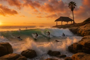 Windansea Sunset Surfing