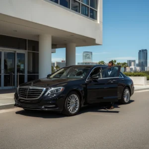 black luxury sedan